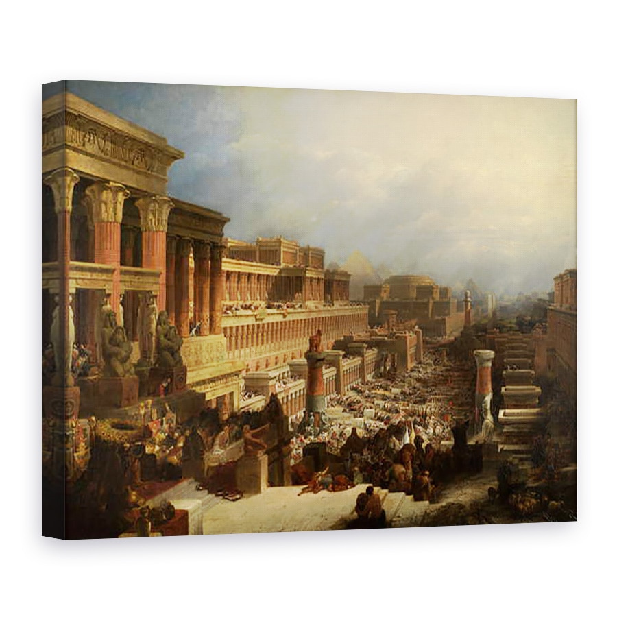 Tablou canvas - David Roberts - Plecarea israelitilor, 75 x 100 cm