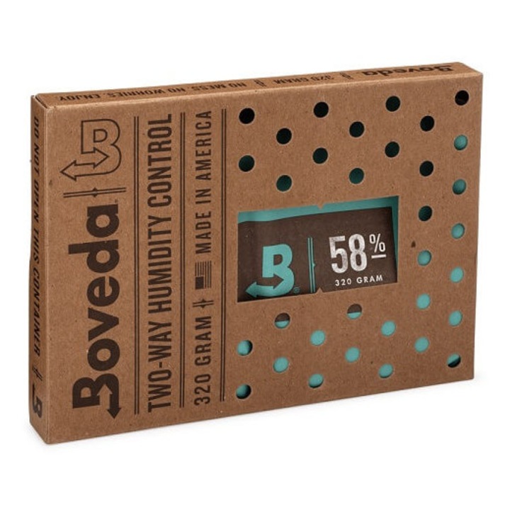 Plic umidificare trabucuri uscate, tutun, plante, Boveda Xikar, RH 58% 320 grame