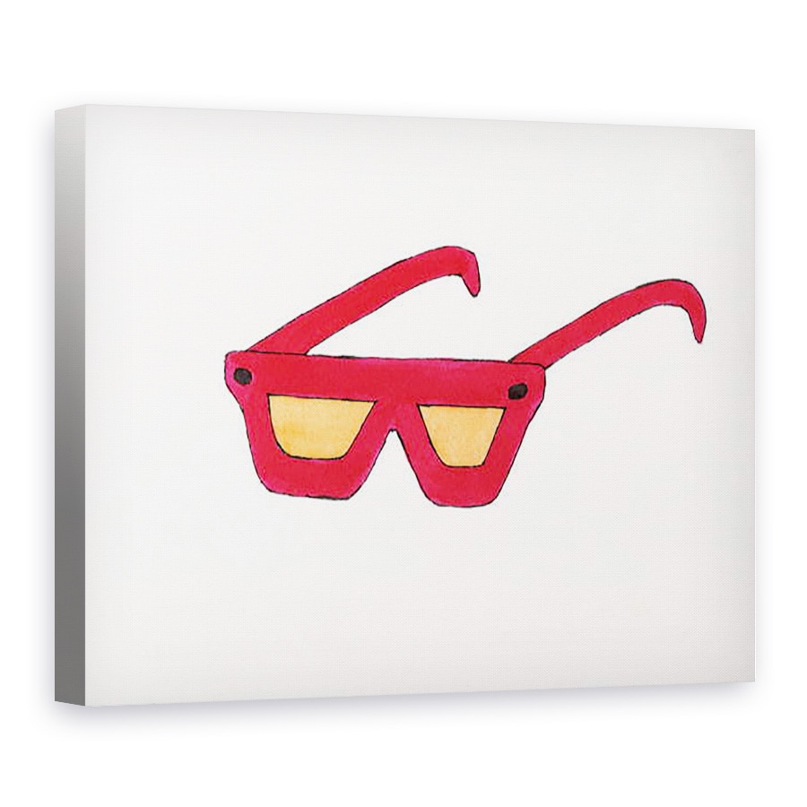Tablou canvas - Daisy de Villeneuve - Ochelari rosii, 75 x 100 cm