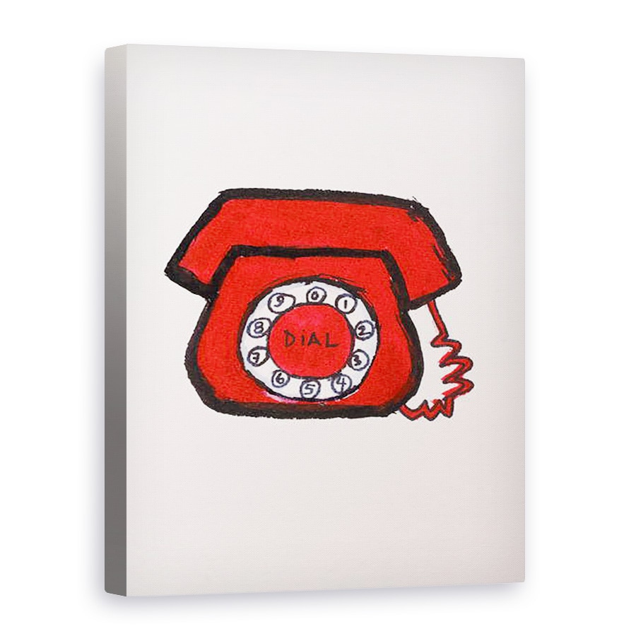 Tablou canvas - Daisy de Villeneuve - Telefon rosu II, 75 x 100 cm