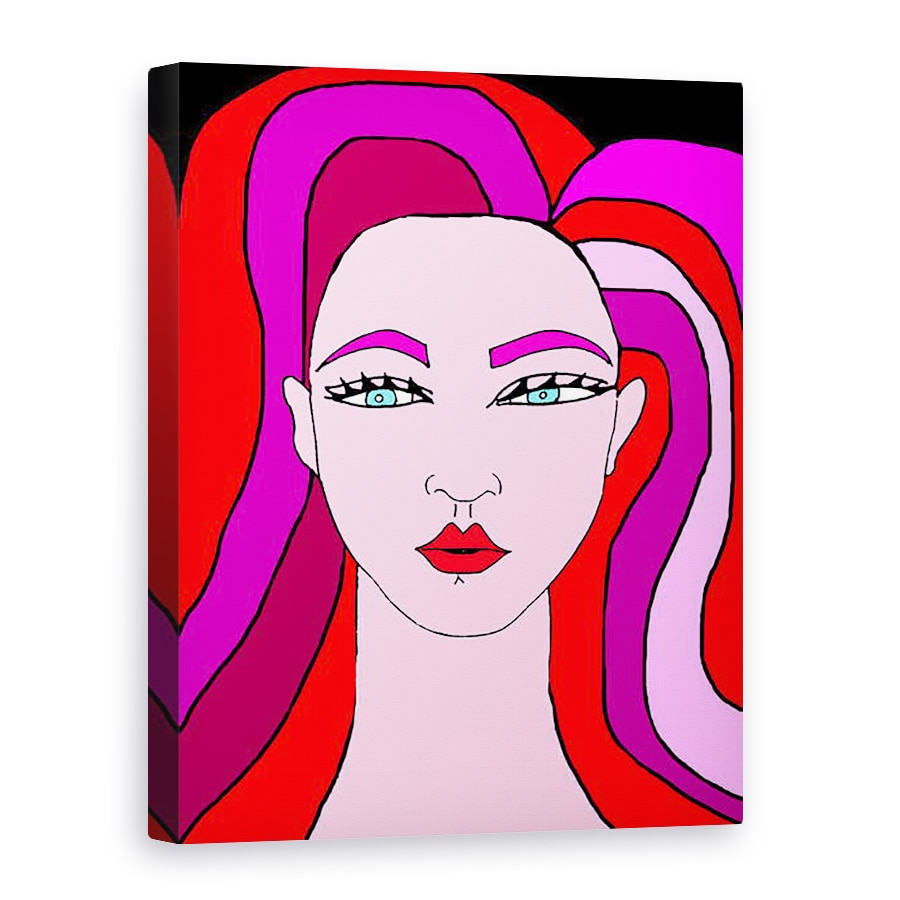 Tablou canvas - Daisy de Villeneuve - Doamna Roz, 75 x 100 cm