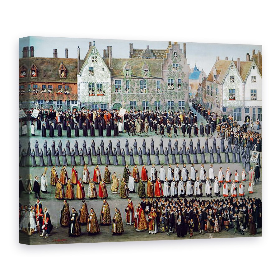Tablou canvas - Denys van Alsloot - Triumful Arhiducesei Isabella 1556-1633 la Ommegang de la Bruxelles, 31 mai 1615, 50 x 70 cm