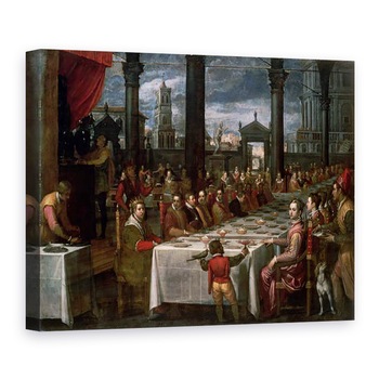 Tablou canvas - Domenico Cresti Passignano - Banchet de nunta Marelui Duce Ferdinand I de Toscana, 60 x 80 cm Tablou canvas - Domenico Cresti Passignano - Banchet de nunta Marelui Duce Ferdinand I de Toscana, 60 x 80 cm