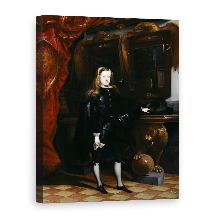 Tablou canvas - Don Juan Carreno de Miranda - Portretul lui Carol al II-lea, 60 x 80 cm