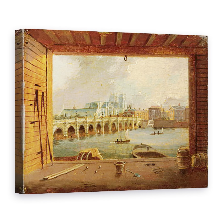 Tablou canvas - Daniel Turner - Vedere spre podul Westminster, 75 x 100 cm