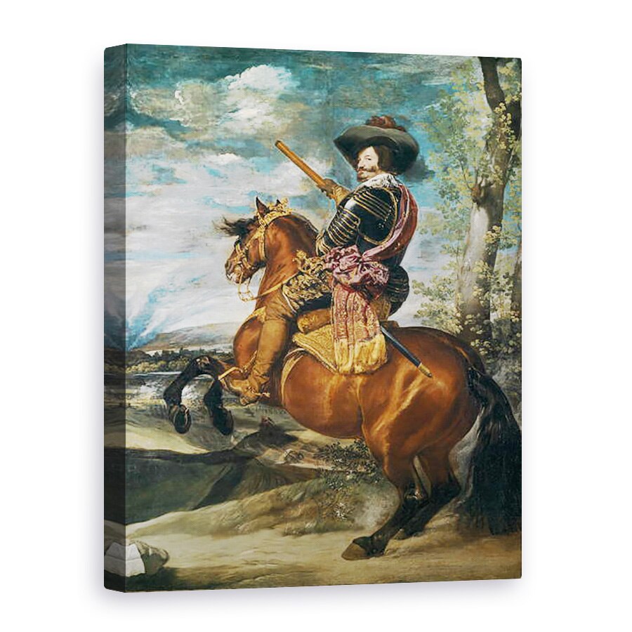 Tablou canvas - Diego Rodriguez de Silva y Velazquez - Portretul ecvestru al lui Don Gaspar de Guzman 1587-1645 Conte-Duce de Olivares, 60 x 80 cm