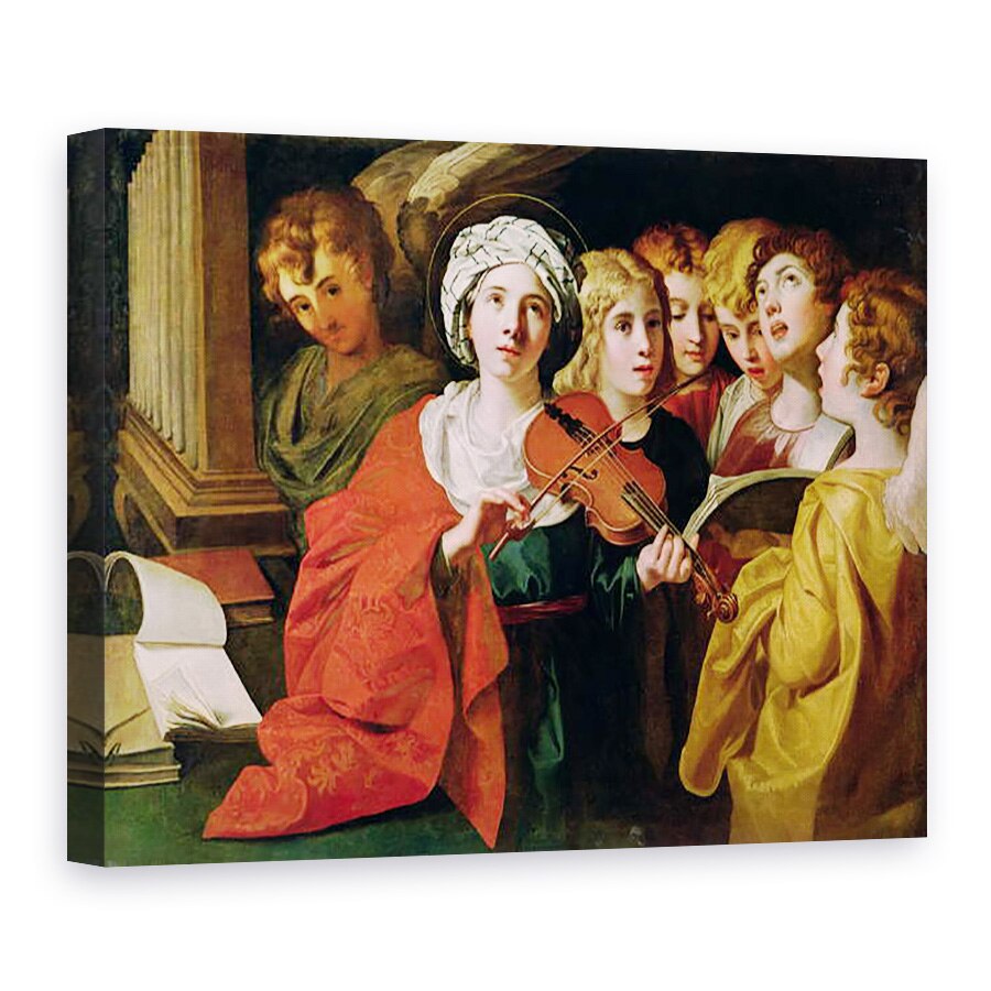 Tablou canvas - Domenichino - Sfanta Cecilia cu un cor, 60 x 80 cm