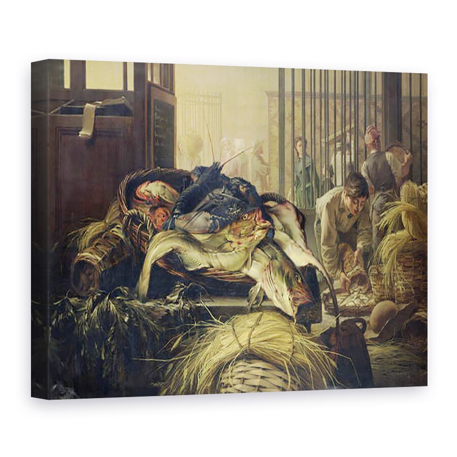 Tablou canvas - Dominique Henri Guifard - Piata de peste, 50 x 70 cm