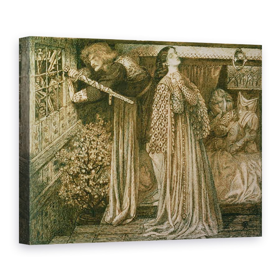 Tablou canvas - Dante Gabriel Charles Rossetti - Sir Lancelot in Camera Reginei, 75 x 100 cm