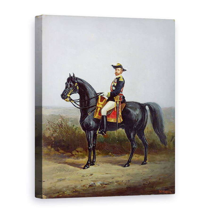 Tablou canvas - Daniel Alexander Williamson - Portret ecvestru al Generalului George Ernest Boulanger 1837-91, 75 x 100 cm