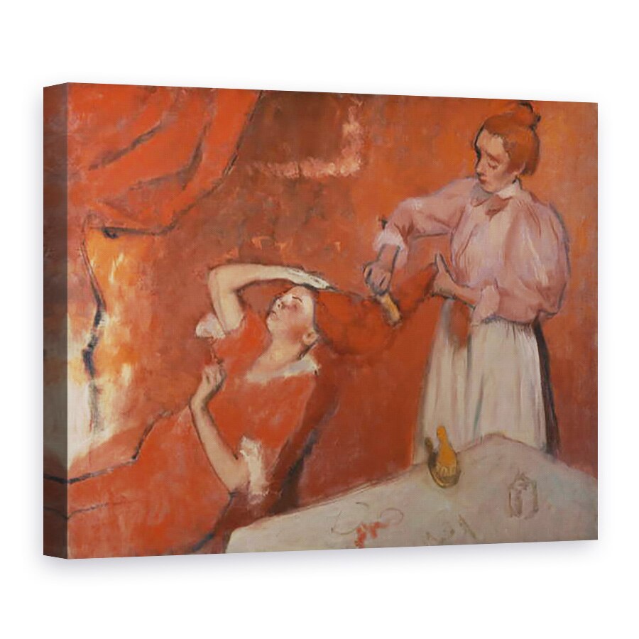 Tablou canvas - Edgar Degas - Pieptanarea parului La Coiffure, 75 x 100 cm