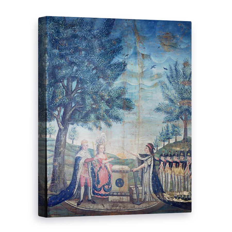 Tablou canvas - Dubois - Juramantul Regelui, Reginei, Natiunii si Garzii Nationale la Festivalul Federatiei, 60 x 80 cm
