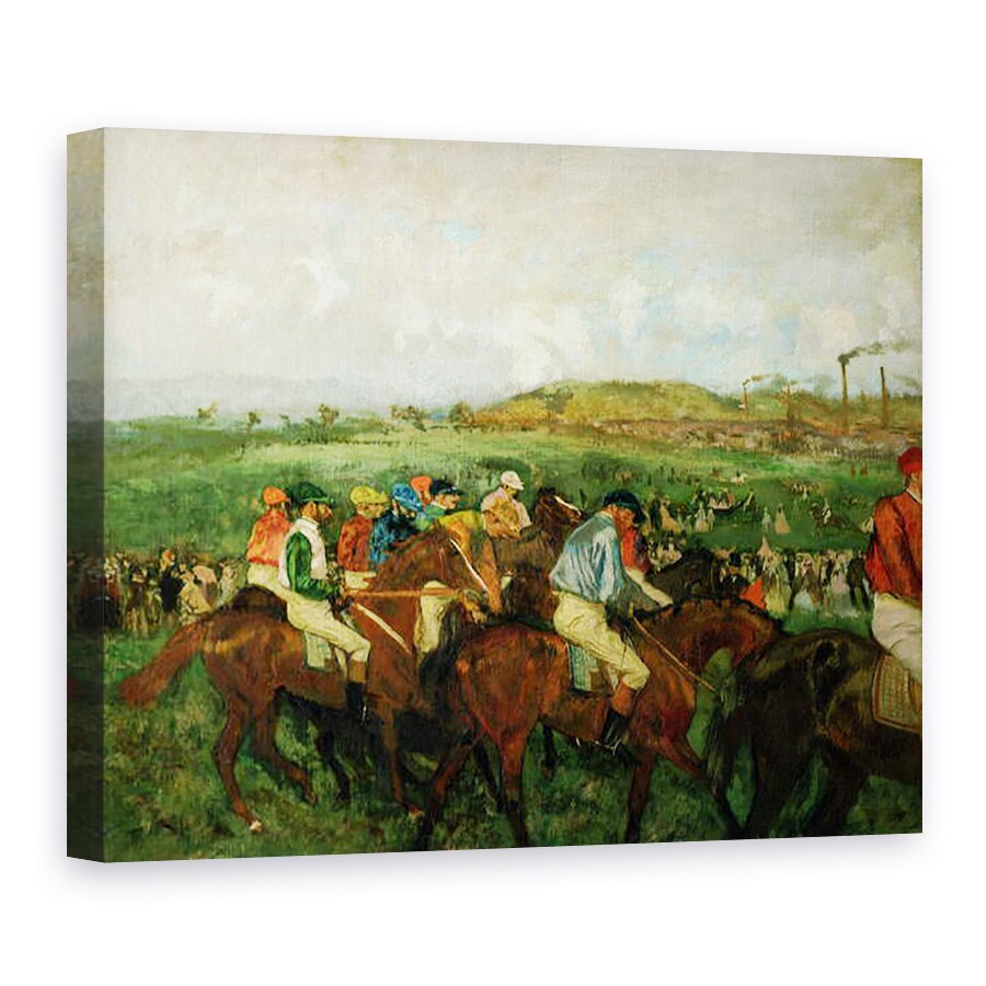 Tablou canvas - Edgar Degas - Cursa domnilor. inainte de plecare, 75 x 100 cm