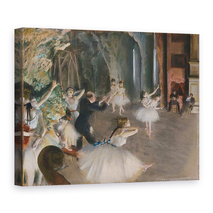 Edgar Degas - A próba a színpadon, Vászonkép, 75 x 100 cm