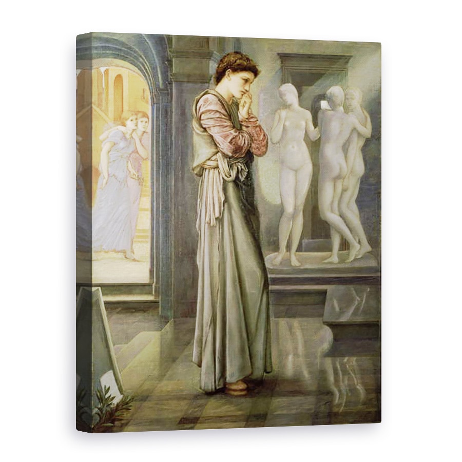 Tablou canvas - Edward Coley Burne-Jones - Pygmalion si imaginea, Dorintele inimii, 75 x 100 cm
