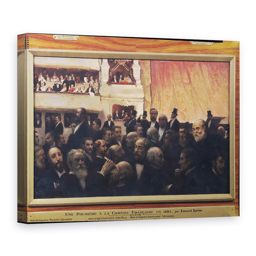 Tablou canvas - Edouard-Joseph Dantan - Prima noapte la Comedie Francaise in 1885, 50 x 70 cm