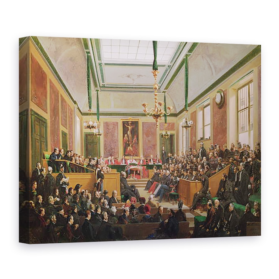 Tablou canvas - Edme Adolphe Fontaine - inalta Curte de Justitie de la Versailles, 75 x 100 cm