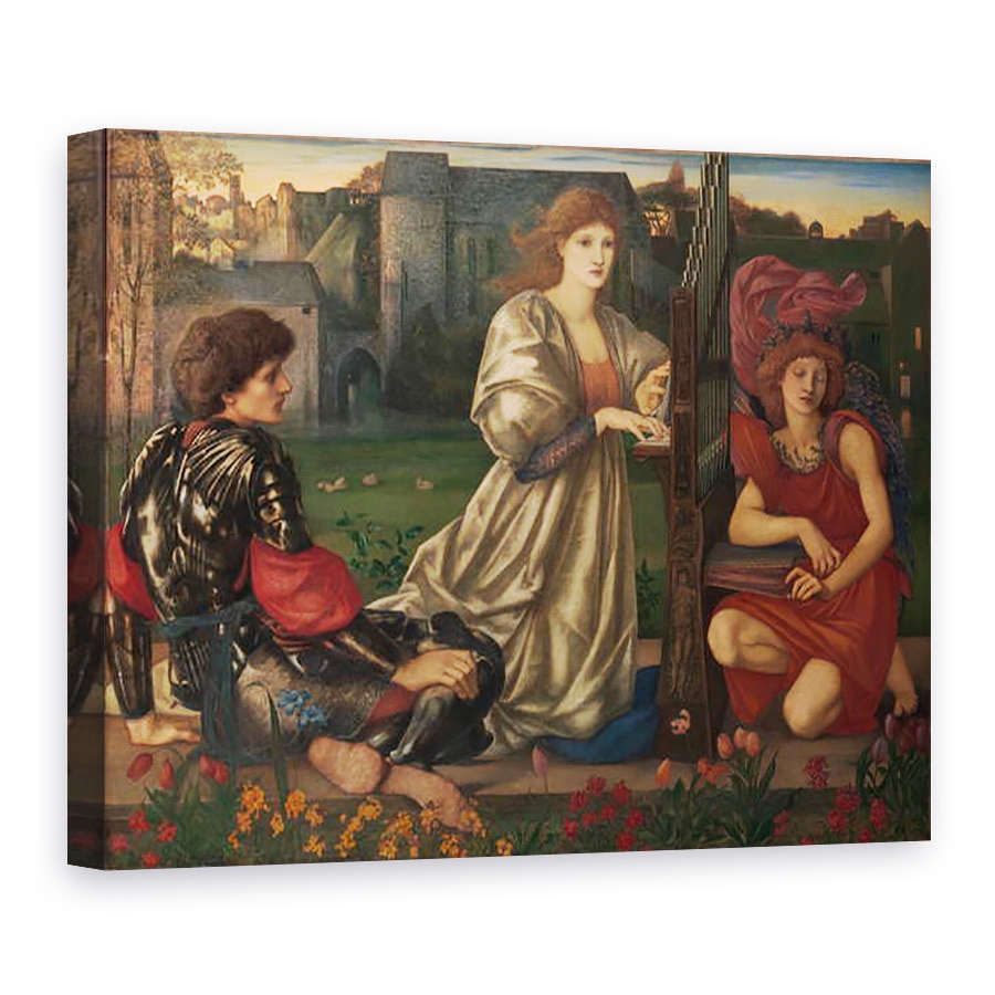 Tablou canvas - Edward Coley Burne-Jones - Cantecul de dragoste, 75 x 100 cm