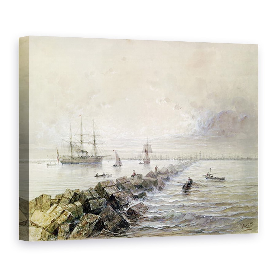 Tablou canvas - Edouard Riou - Canalul Suez, 75 x 100 cm