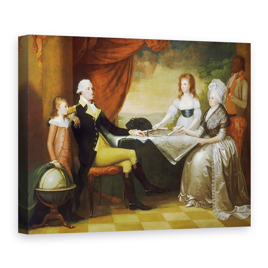 Tablou canvas - Edward Savage - Familia Washington, 75 x 100 cm