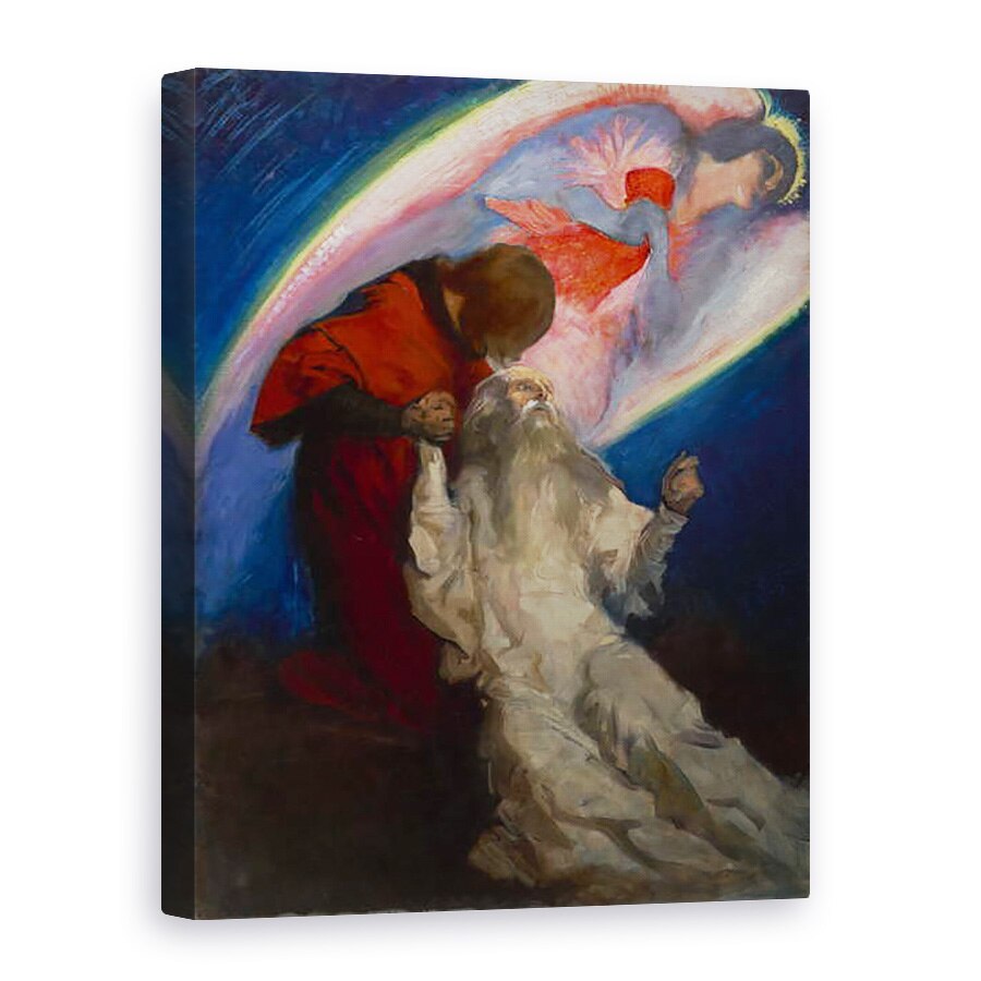 Tablou canvas - Edwin Austin Abbey - Studiu pentru Amfortas lansat de Galahad in cautarea si realizarea Sfantului Graal, 60 x 80 cm