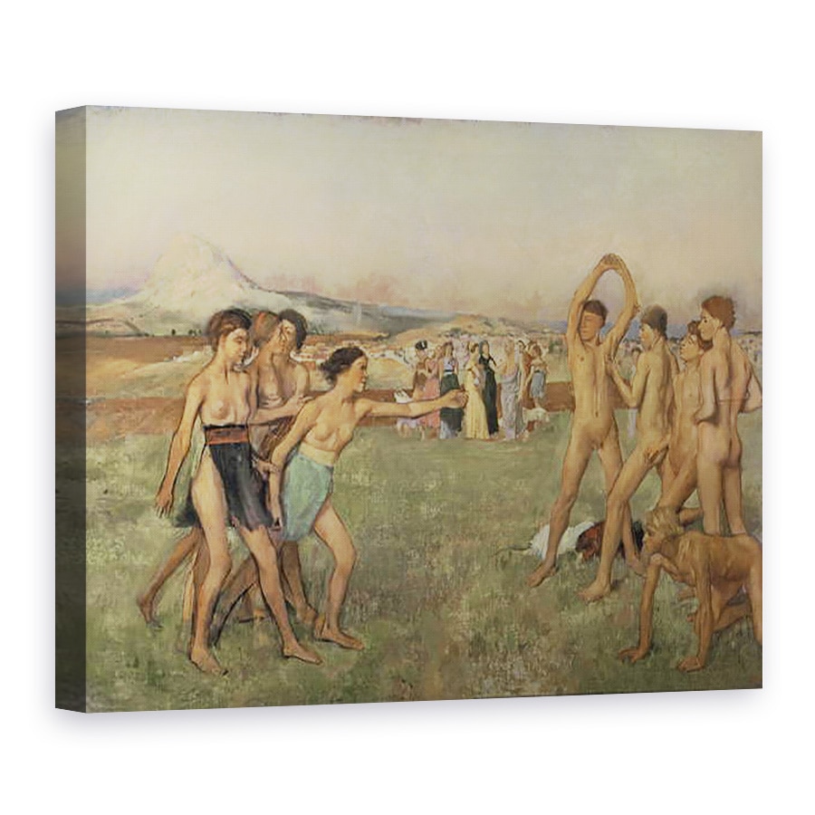 Tablou canvas - Edgar Degas - Tineri spartani Exercitarea, 75 x 100 cm