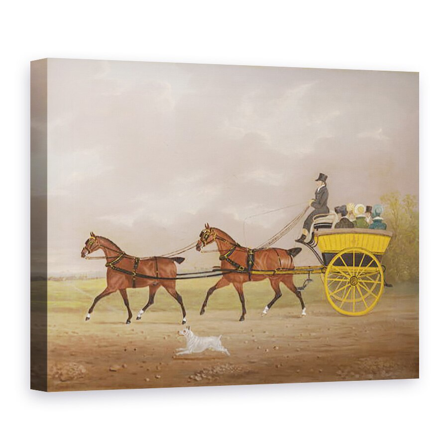 Tablou canvas - Edwin W. Cooper - Un domn de conducere Tandem la o masina de jaunting, 50 x 70 cm