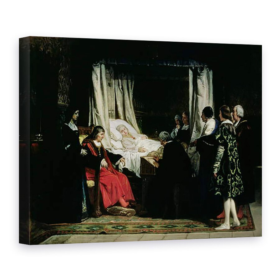 Tablou canvas - Eduardo Rosales - Testamentul Reginei Isabella Catolica 1451-1504 1864, 75 x 100 cm