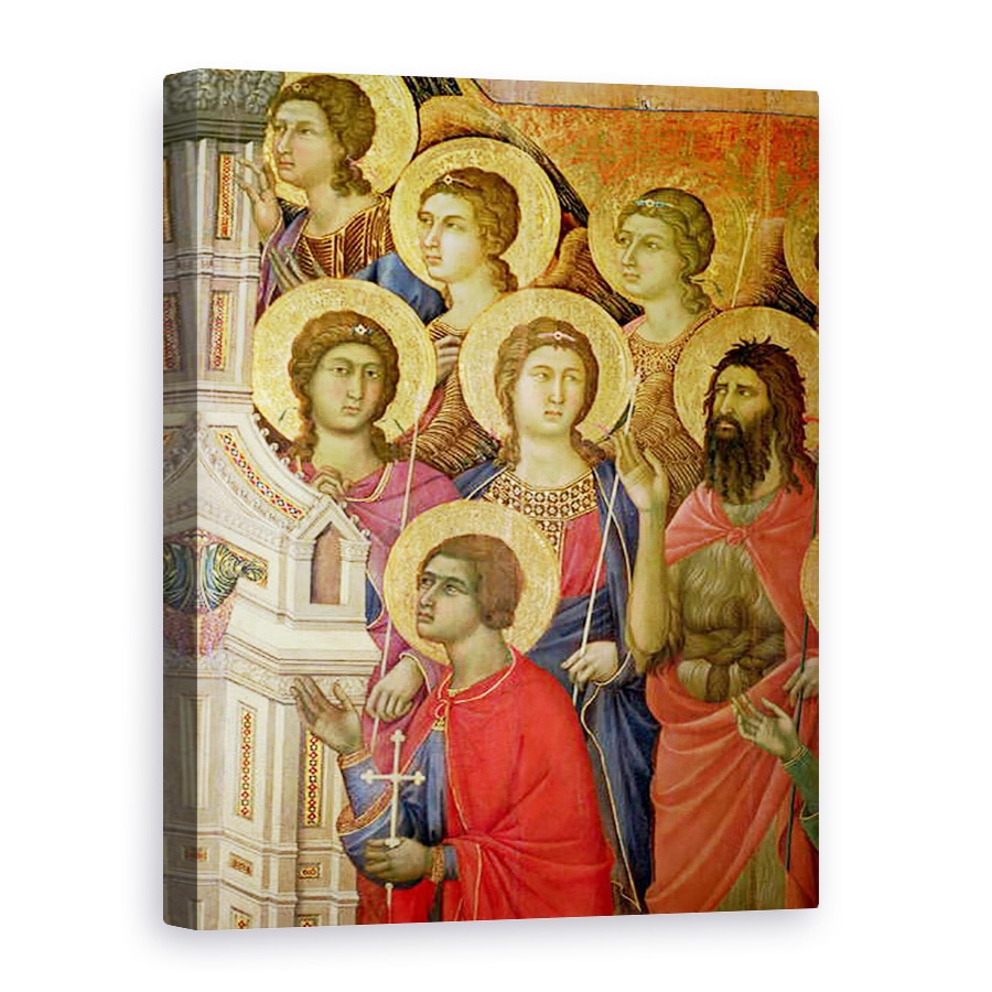 Tablou canvas - Duccio di Buoninsegna - Maesta, Detaliile Sfintilor, inclusiv Sfantul Ioan Botezatorul, 75 x 100 cm