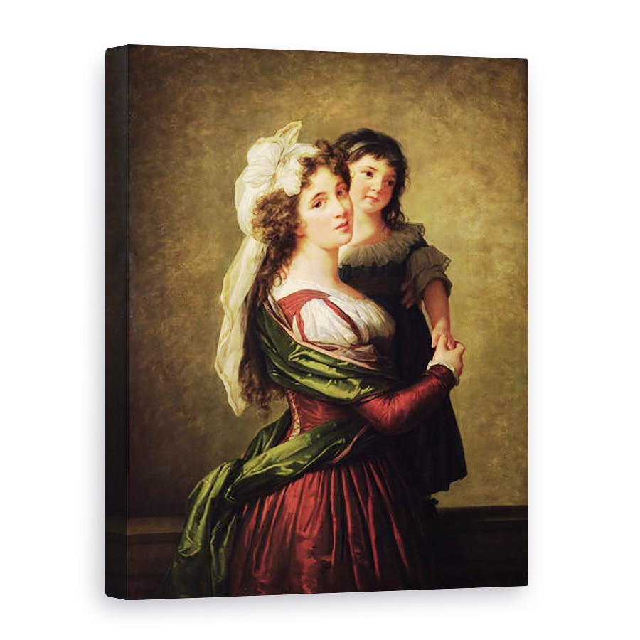 Tablou canvas - Elisabeth Louise Vigee-Lebrun - Madame Rousseau si fiica ei, 75 x 100 cm