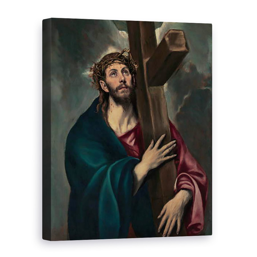 Tablou canvas - El Greco - Hristos Purtand Crucea, 75 x 100 cm