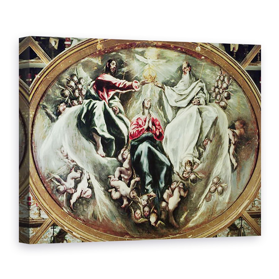 Tablou canvas - El Greco - incoronarea Fecioarei, 75 x 100 cm