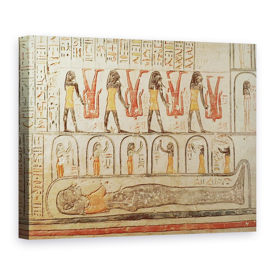 Tablou canvas - Egyptian 20th Dynasty - Detalii din Cartea Pamantului, 75 x 100 cm