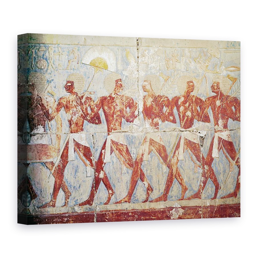 Tablou canvas - Egyptian 18th Dynasty - Relief ilustrand o parada in onoarea zeitei Hathor, 75 x 100 cm