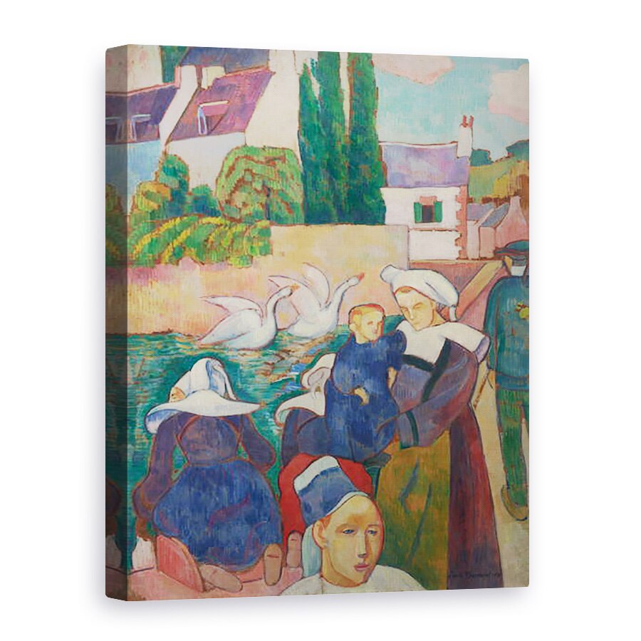 Tablou canvas - Emile Bernard - Podul la Pont-Aven, 75 x 100 cm