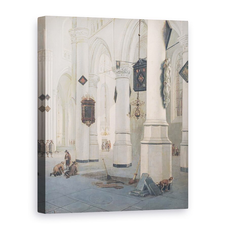 Tablou canvas - Emanuel de Witte - Interiorul bisericii, 75 x 100 cm