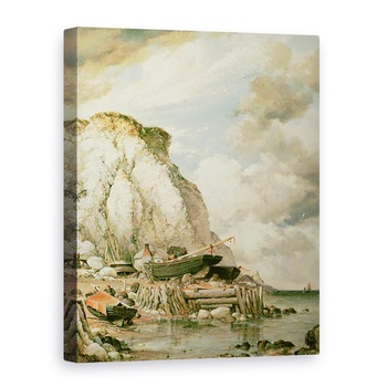 Tablou canvas - Edward William Cooke - Un pic de Bonchurch in vremurile vechi, 60 x 80 cm Tablou canvas - Edward William Cooke - Un pic de Bonchurch in vremurile vechi, 60 x 80 cm