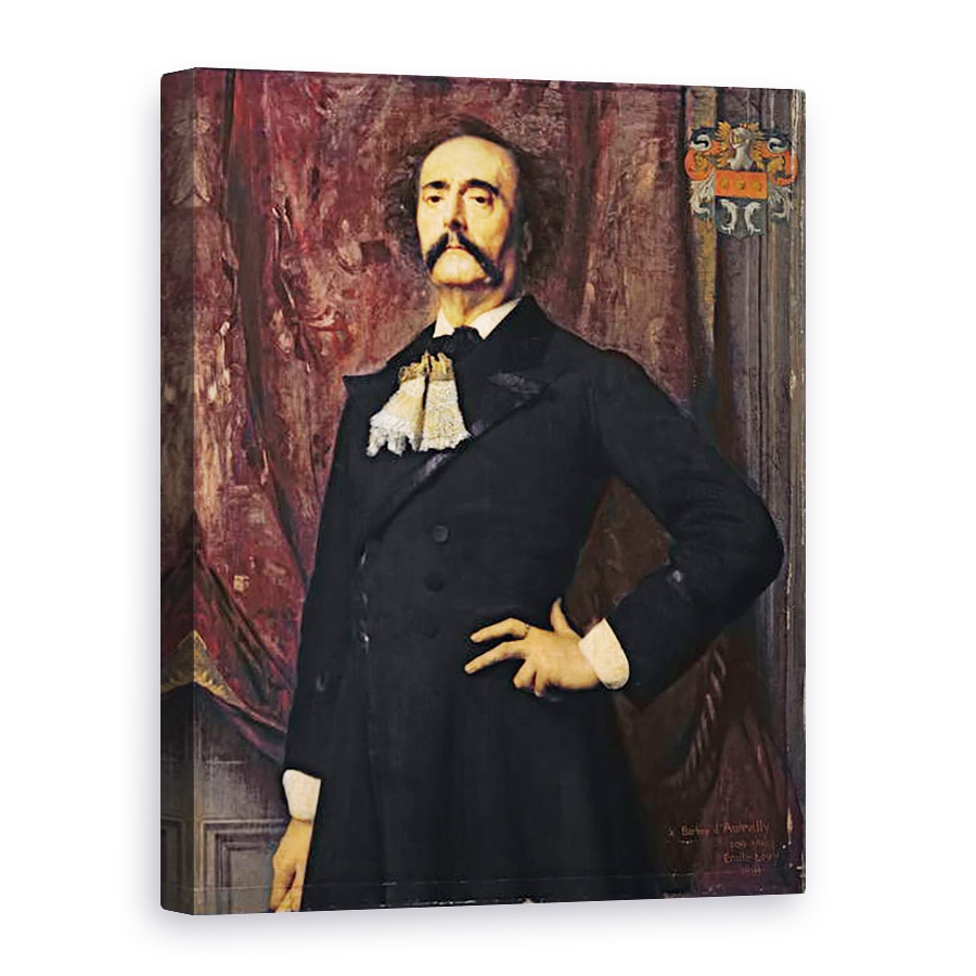 Tablou canvas - Emile Levy - Portret De Jules Barbey dAurevilly 1808-89 1881, 50 x 70 cm
