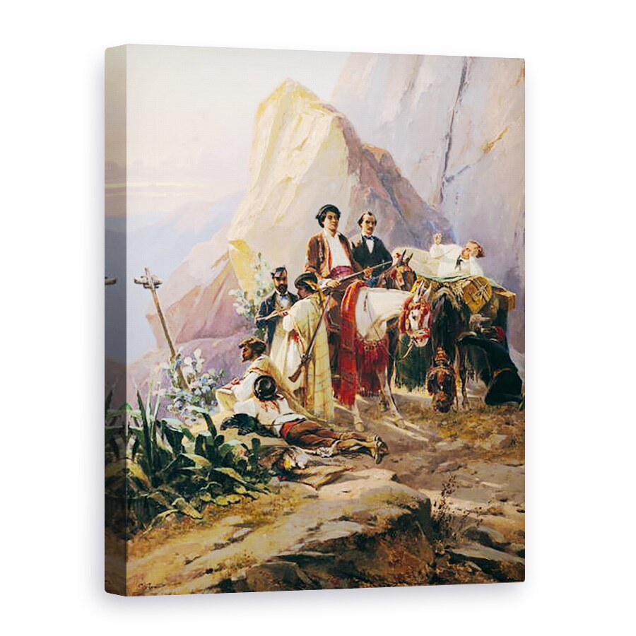 Tablou canvas - Eugene Giraud - Calatorie de la Paris la Cadiz, 75 x 100 cm