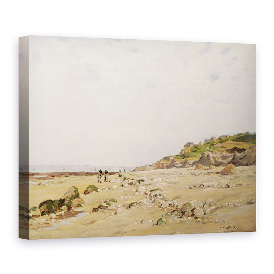 Tablou canvas - Eugene Bourgeois - Plaja de la Villerville, 50 x 70 cm