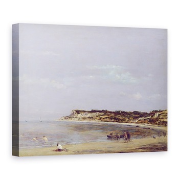 Tablou canvas - Eugene Louis Boudin - Coasta de la La Heve, 50 x 70 cm Tablou canvas - Eugene Louis Boudin - Coasta de la La Heve, 50 x 70 cm