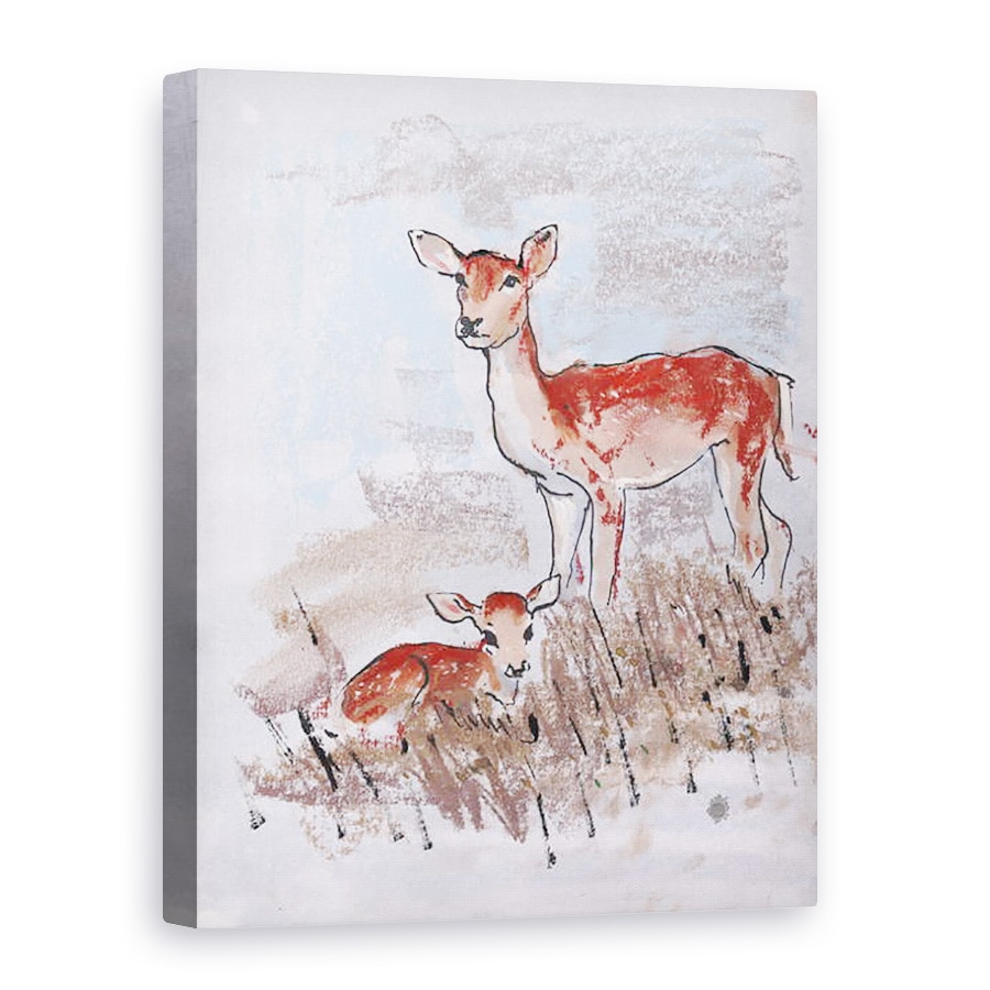 Tablou canvas - Faisal Khouja - Doe cu Fawn, 2014, 50 x 70 cm