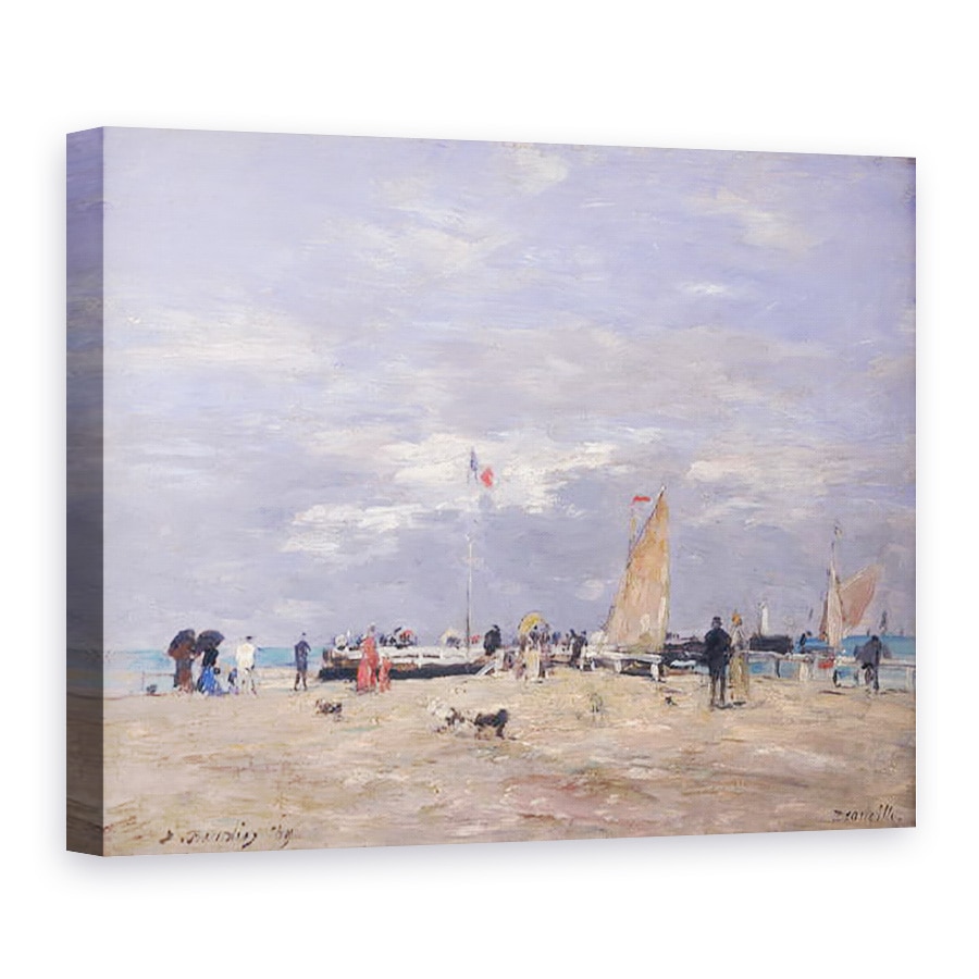Tablou canvas - Eugene Louis Boudin - Jetty la Deauville, 75 x 100 cm