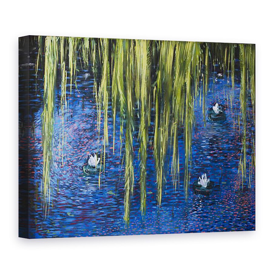 Tablou canvas - Faisal Khouja - Lacul cu albastru si roz 3, 2017, 50 x 70 cm