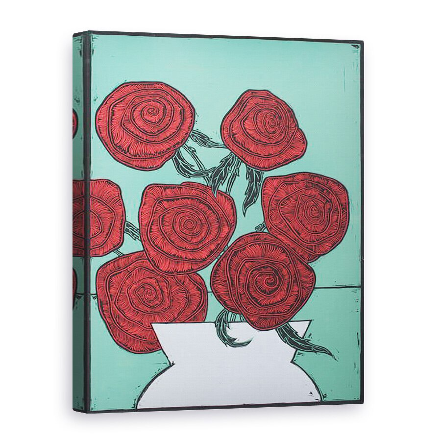 Tablou canvas - Faisal Khouja - Trandafiri rosii, 2016, 75 x 100 cm