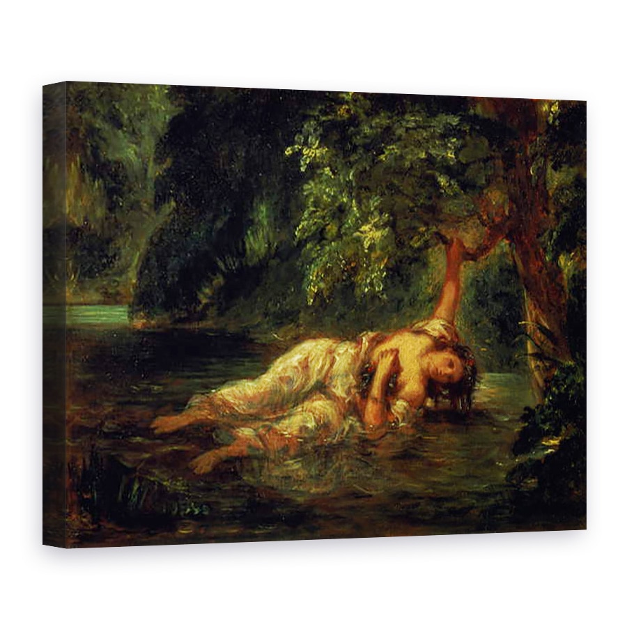 Tablou canvas - Ferdinand Victor Eugene Delacroix - Moartea lui Ophelia, 75 x 100 cm