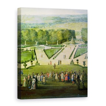 Tablou canvas - Etienne Allegrain - Promenada lui Ludovic al XIV-lea de catre Parterre du Nord, detaliu al lui Ludovic si anturajul sau, 50 x 70 cm Tablou canvas - Etienne Allegrain - Promenada lui Ludovic al XIV-lea de catre Parterre du Nord, detaliu al lui Ludovic si anturajul sau, 50 x 70 cm