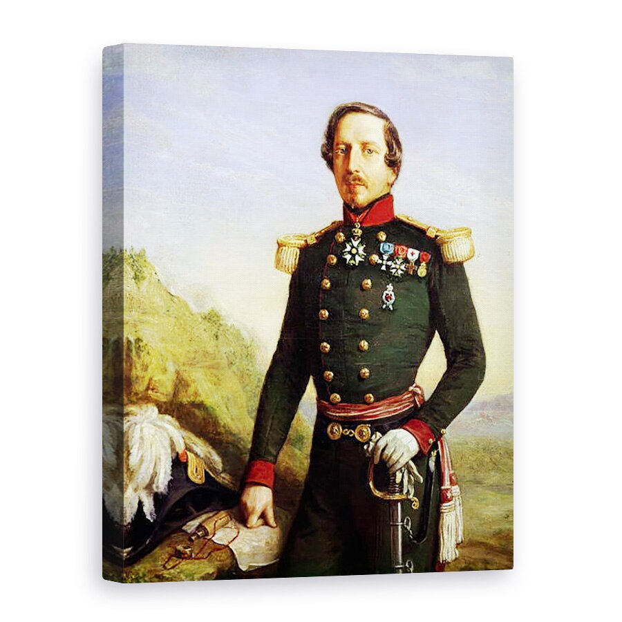 Tablou canvas - Felix Francois Barthelemy Genaille - Portretul lui Napoleon III 1808-73 1852 ulei pe panza, 50 x 70 cm