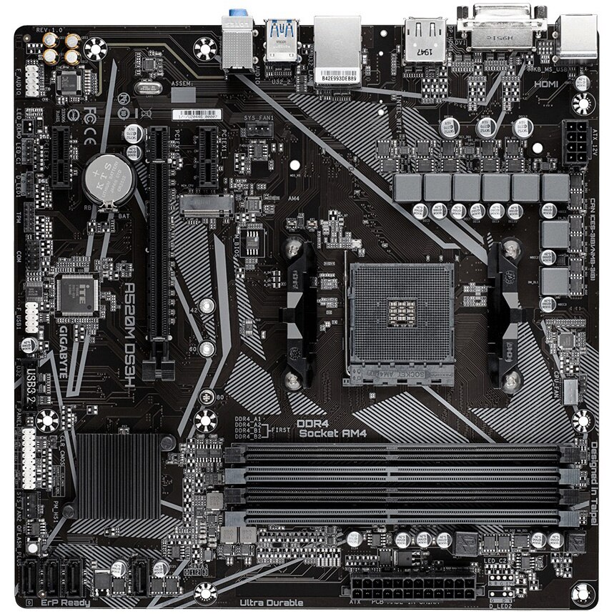 Placa de baza Gigabyte A520M DS3H, Socket AM4