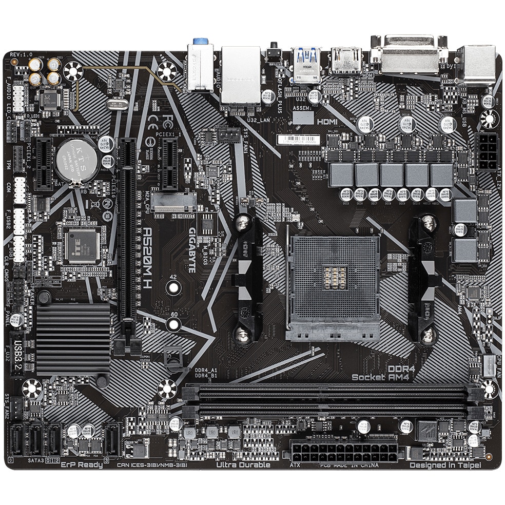 Placa de baza Gigabyte A520M H, Socket AM4